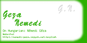 geza nemedi business card