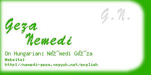 geza nemedi business card